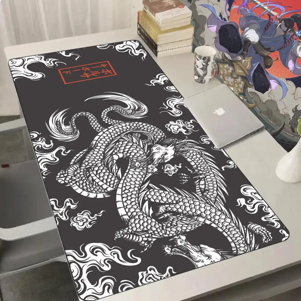 

Chinese Dragon Gaming Mousepad XXL Large Office Gaming Mouse Pad Locking Edge Mouse Mat Gamer Keyboards Pads Rubber Desk Mat