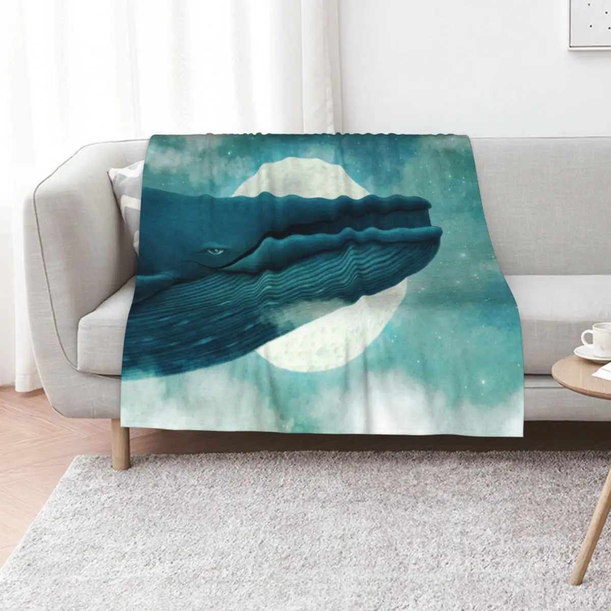 

Dream of The Blue Whale Throw Blanket Sofa Comforter For Sofa Thin christmas gifts Blankets