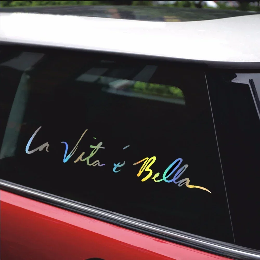 Car Stickers on Car Styling New Style Life Is Beautiful Funny Vinyl Decal Motorcycle Auto Stickers,20CM