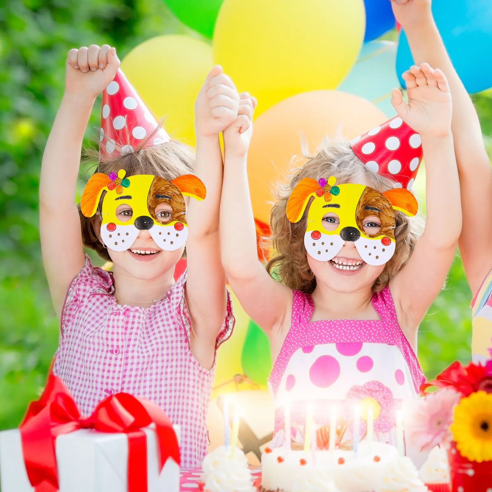 10pcs-white-diy-paper-mask-dog-shape-blank-graffiti-drawing-painting-craft-kit-kids-art-activity-safe-sturdy-material-creative