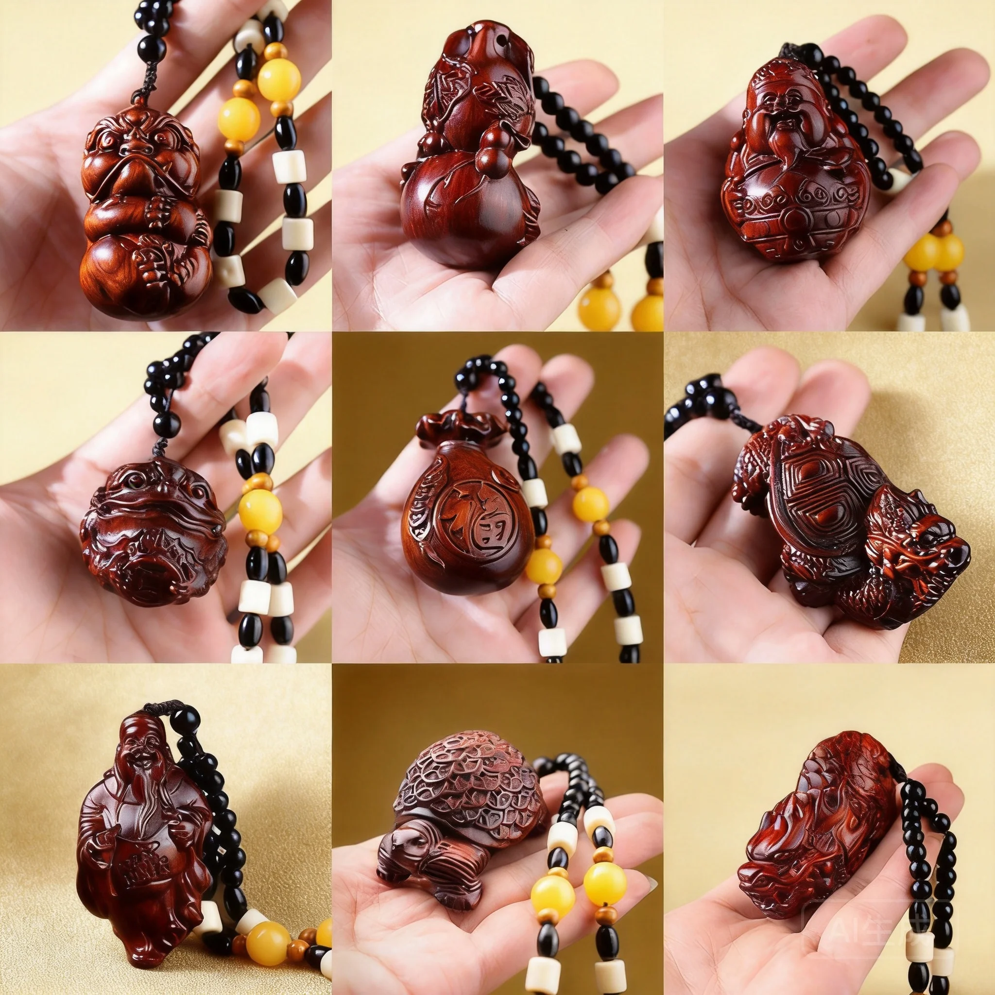 

Chinese Style Lucky Red Sandalwood Carved Pixiu Fortune God Pendant Blessing Wealth Attracting Good Luck Amulet Wenwan Craft Orn