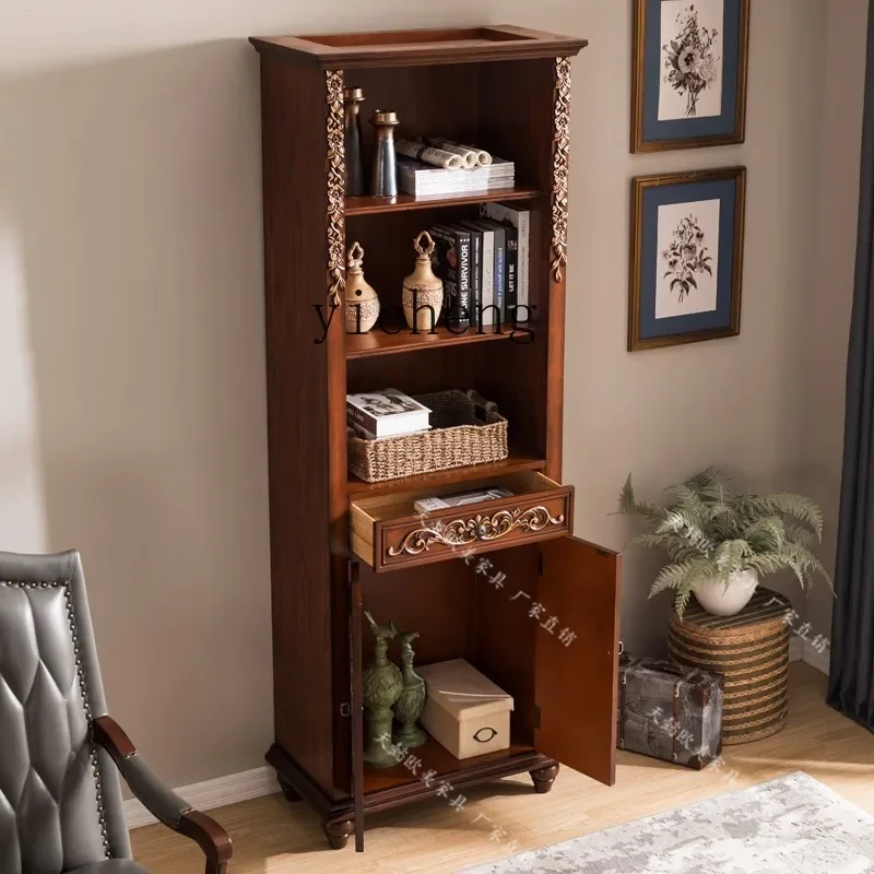 a5 Retro Single Bookcase European Style Living Room Entrance Floor Height Double Door Wine Cooler