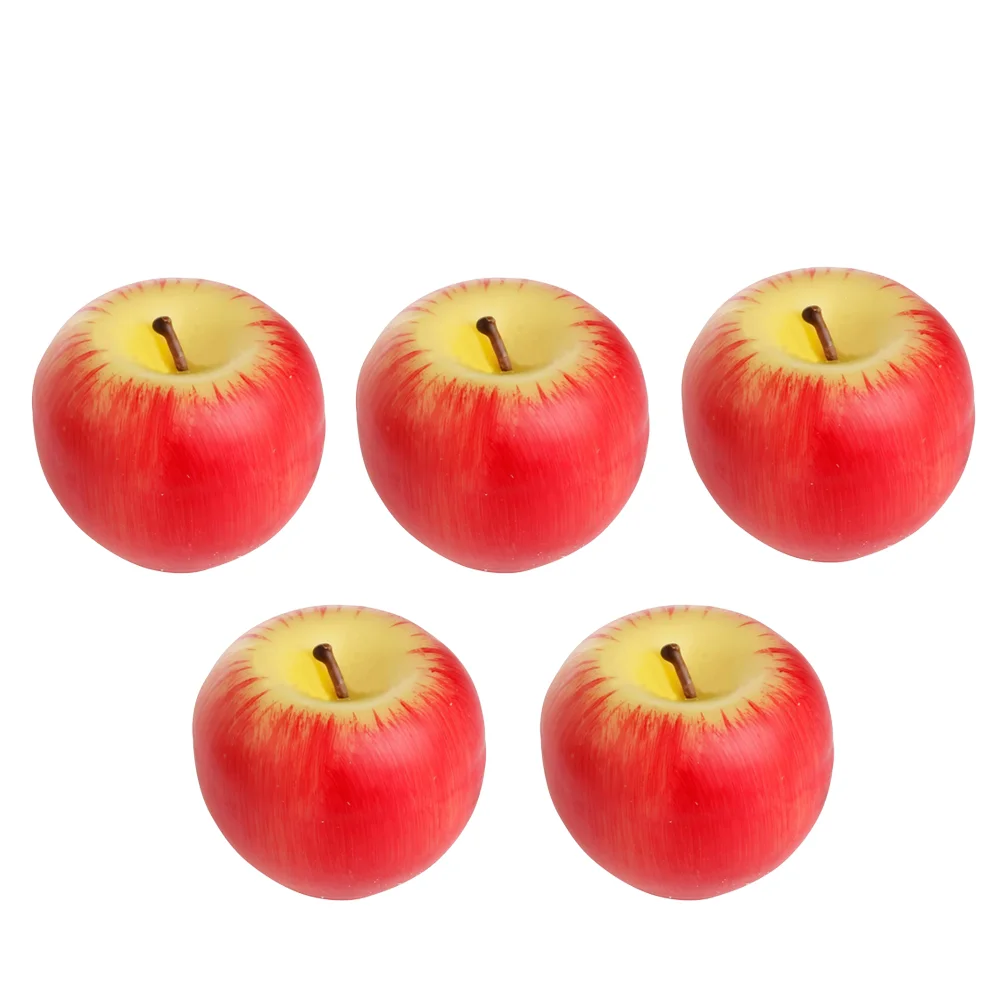 Simulation de fruits artificiels en forme de pomme, décoration de Noël, petite taille, ci-après les, cadeau, 5 pièces