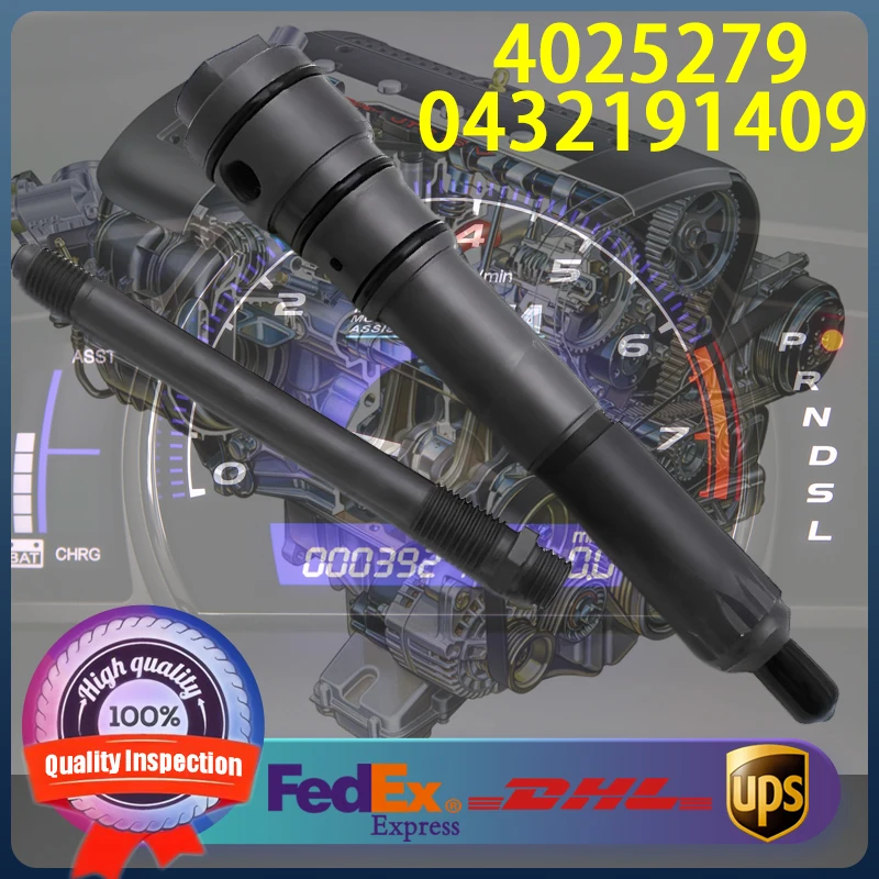 High Quality Common Rail Diesel Fuel Injector 4025279 0432191409 Compatible with Cummins QST30 Series Diesel Engine