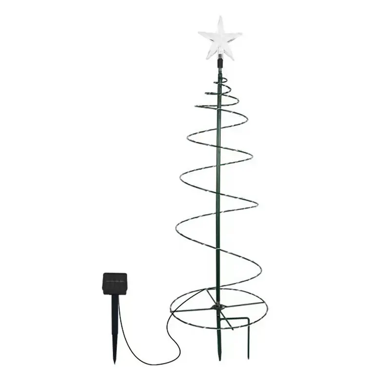ABGE-3X Solar Christmas Trees Lights LED Outdoor Garden Christmas Lamp String Waterproof For Patio Walkway Light Color Lights