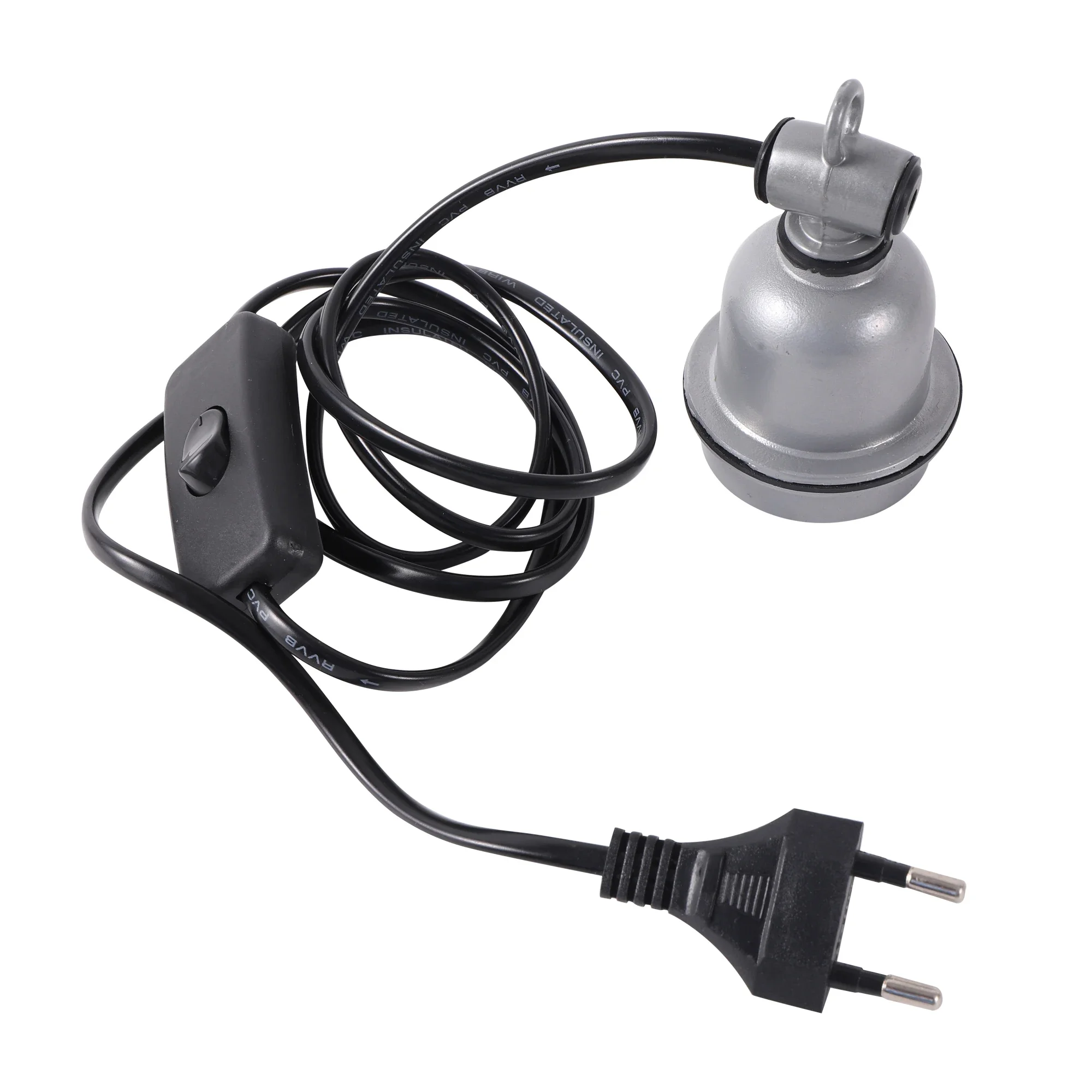 

E27 Crawling pet lizard tortoise heating lamp holder & power cord switch Piglet Chicken Brooder Heating Spiral Light Socket