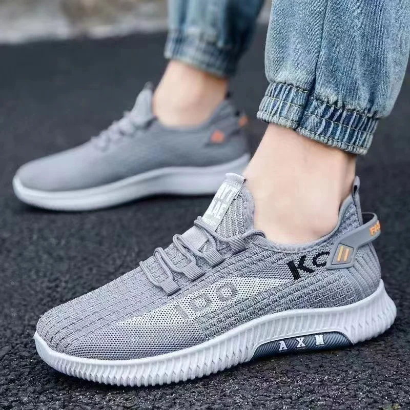 

2025 Summer Men's Shoes Mesh Platform Versatile Tennis Casual Sports Breathable Outdoor Casual Running Shoes Tenis Masculino