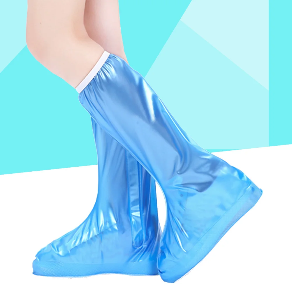 

Waterproof Shoe Cover Blue Adult Rainy Overshoes Covers Boots Men Protective Disposable Outdoor Use Portable