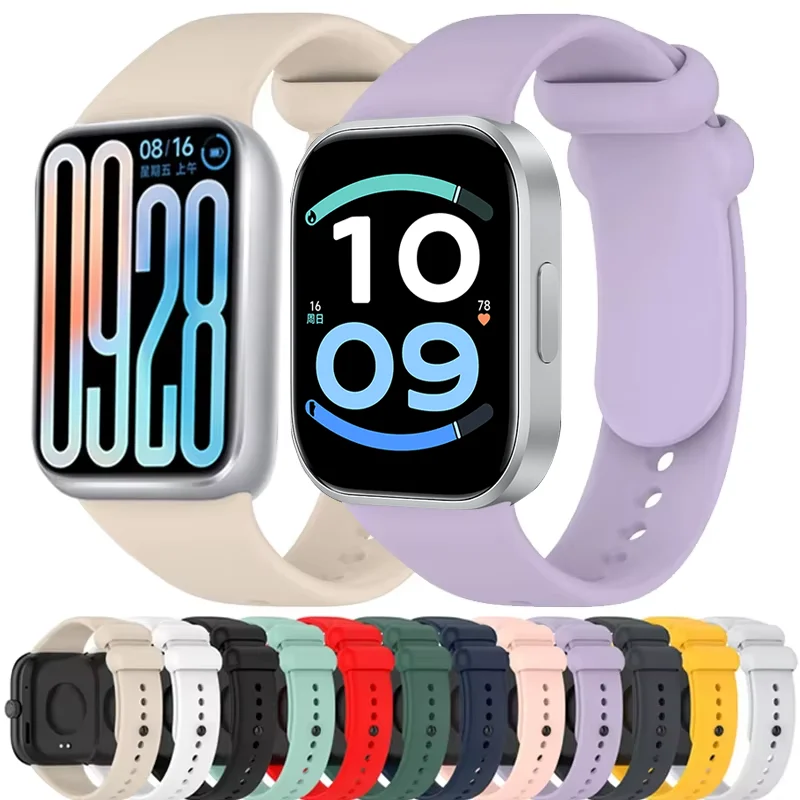 For Xiaomi Mi Band 8 Pro 9 Pro 10 Pro Silicone Strap Sports Bracelet Wristband Xiaomi Redmi Watch 6 Active 6 Lite 6/5/4 Correa