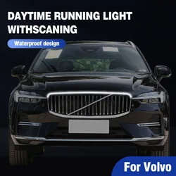 For Volvo XC70 V60 XC60 XC90 V50 S60 V90 V40 S40 XC40 T6 S90 12V Scan Starting Car Hood Light Strip LED Daytime Running Light