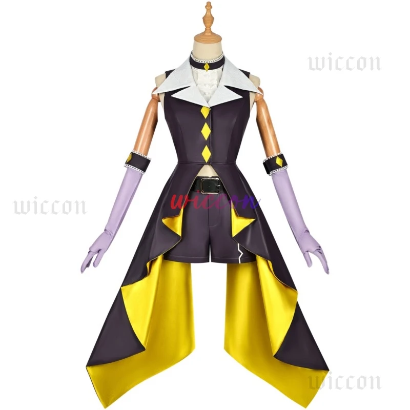 Anime Shugo Chara Cosplay Costume Tsukiyomi Utau Dress Dark Jewel Elegant Diamond Black Dress Wig Sexy Lovely Carnival Suit