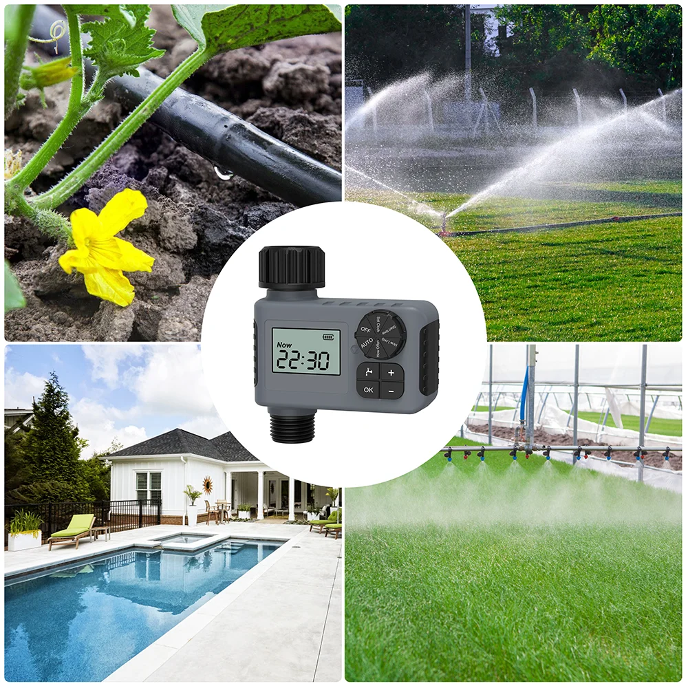 Automatic Irrigation Timer with LCD Screen Used Garden Outdoor Agriculture Smart Drip Sprinkler Irrigation System Save Water