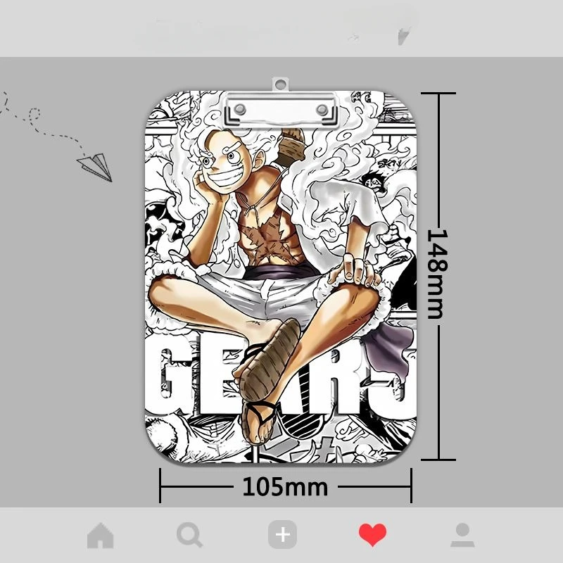 A4 원피스 만화 Luffy 학생 쓰기 합판 아크릴 폴더 스티커 메모 테스트 종이 패드 학생 학습 문구