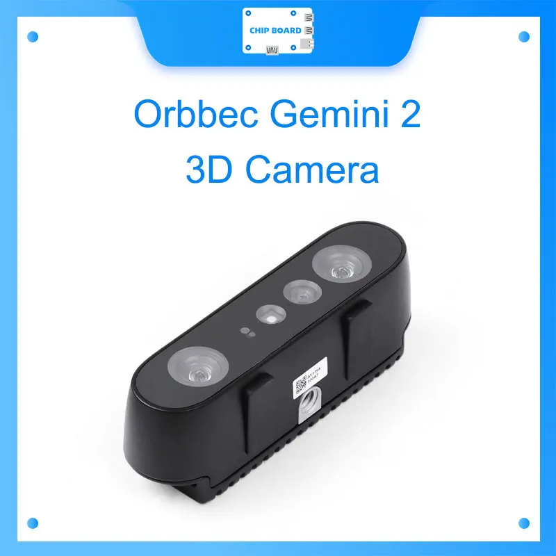 Orbbec Gemini 2 Compact 3D Camera, Built in ASIC & 6 Axis IMU, USB 3.0 Interface, Wide Field of View Depth Sensor For Robotics A
