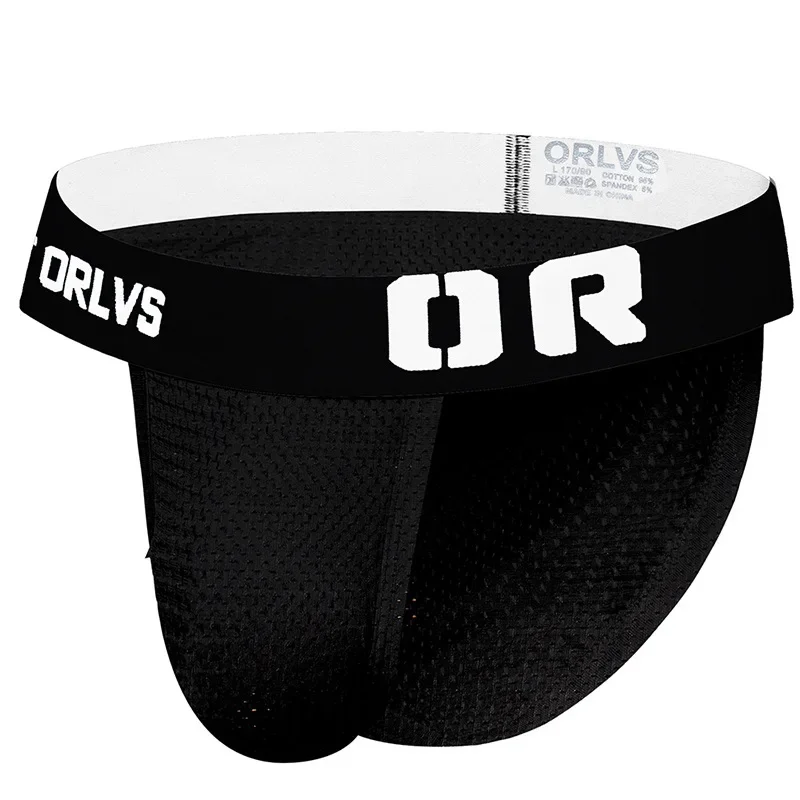 Orlvs-ropa interior de malla transpirable para hombre, calzoncillos cómodos sin alas, or208