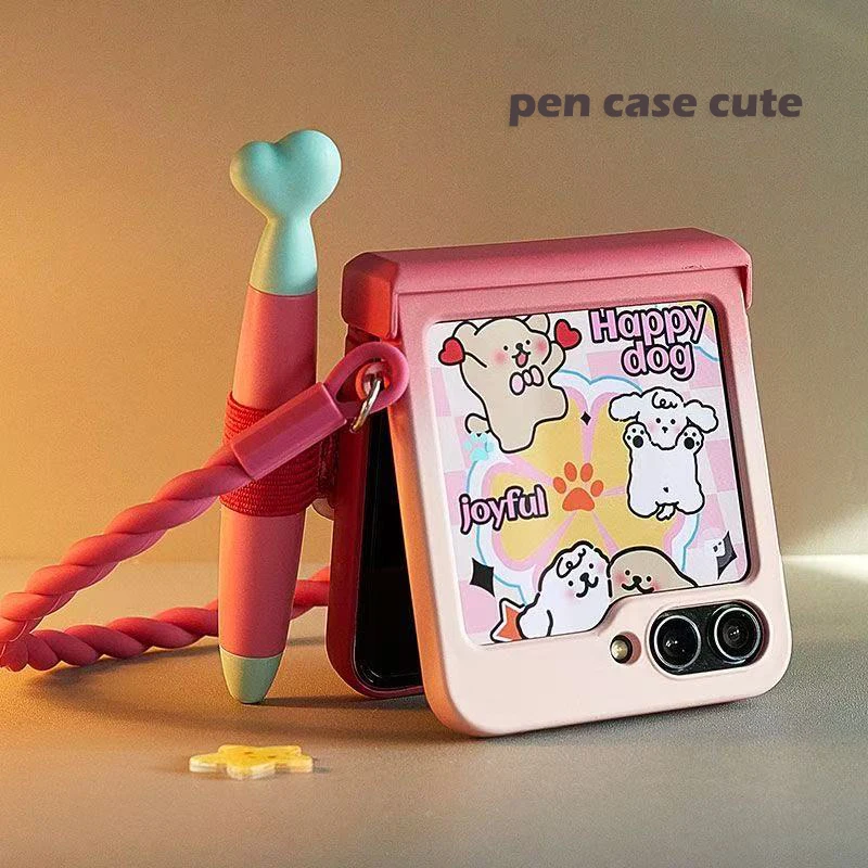 

For Samsung z flip7 case cute zflip6 phone case for Samsung Galaxy Z flip 6 flip7 case with stylus & Strap