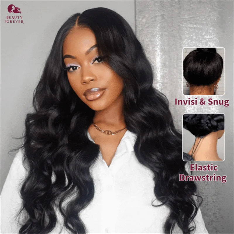 Beautyforever HD فروة الرأس الحقيقية ™ شعر مستعار 13x4 الجلد الدانتيل أمامي فضفاض موجة الستار الانفجارات باروكة من شعر طبيعي مع الرباط Invisi #3