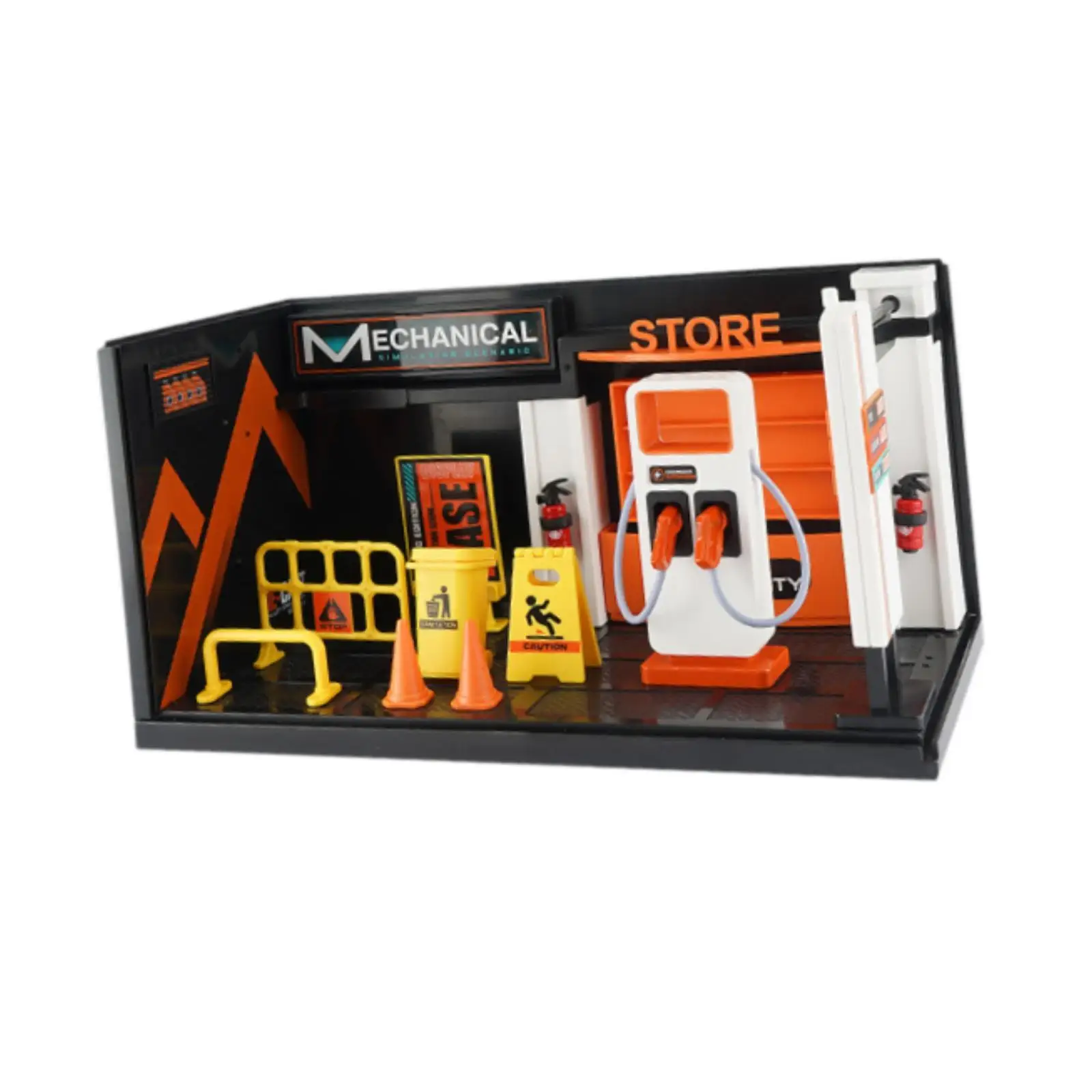 

1/24 Diorama Car Garage Model DIY Toys Repair Shop Model for Diorama Home Office Motorcycle Car Collectibles Collection Gifts