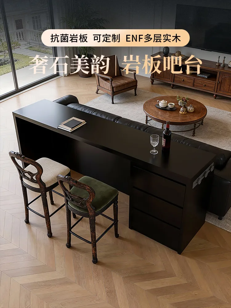 Sofa back mountain cabinet rock slab dining side cabinet locker bar storage cabinet
