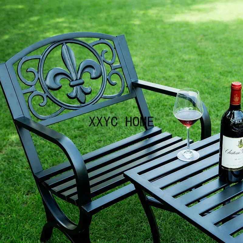 Outdoor Desk-Chair Combination Courtyard Balcony Small Coffee Table Garden Home Leisure Outdoor Three-Piece Set