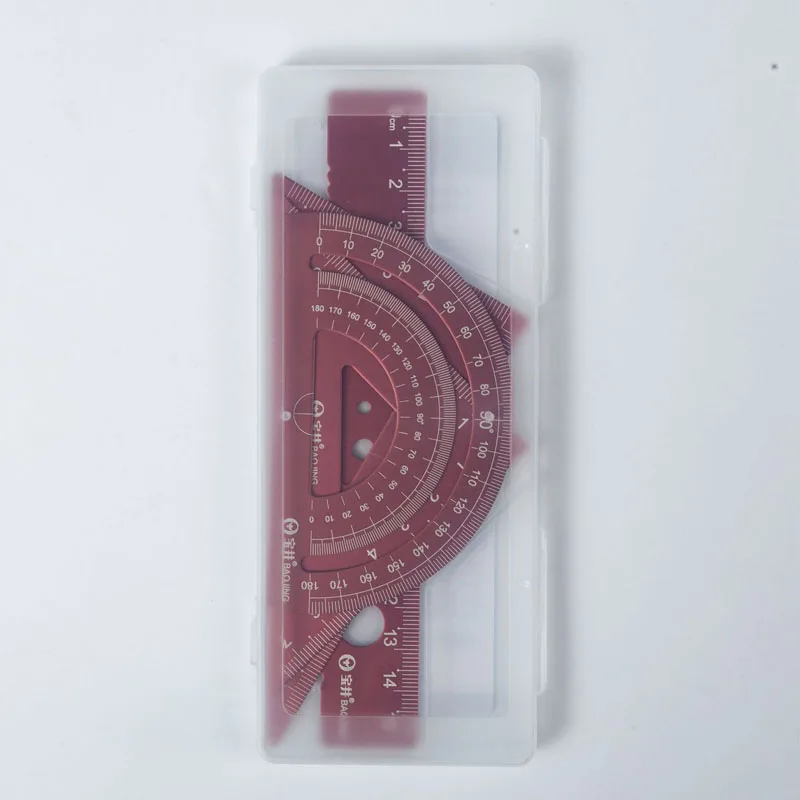 4-Piece Aluminum Ruler Set - Multi-Size Measuring Tools for School, Office & DIY Projects