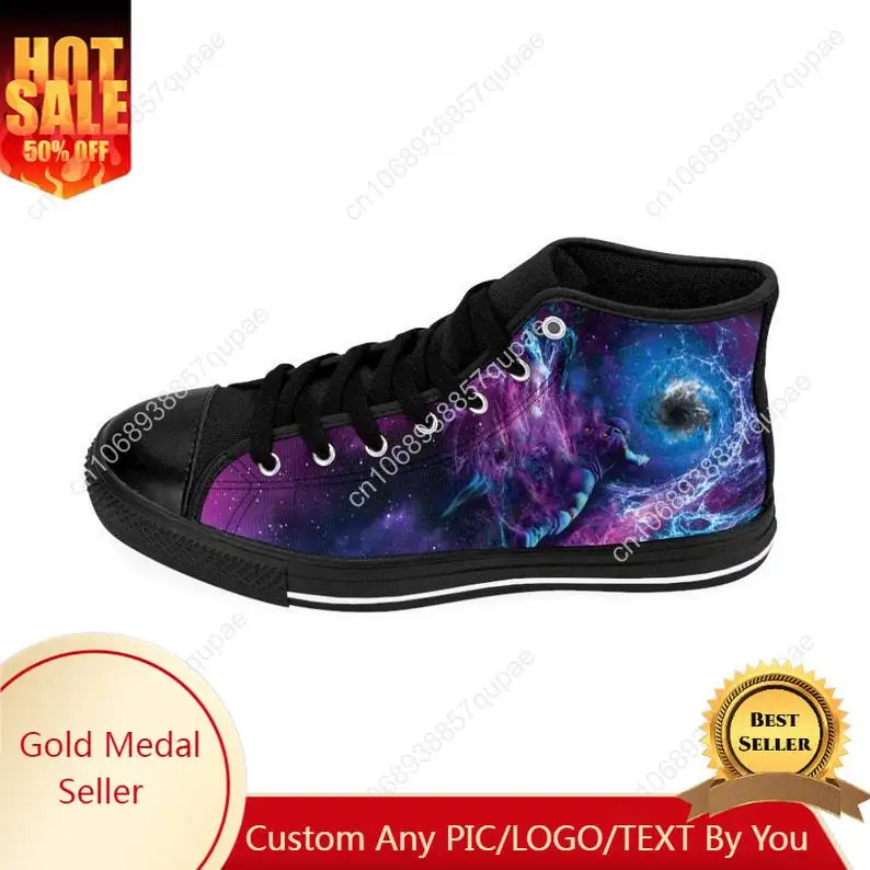 Galaxy Shoes Space Rave Sneakers Astronaut High Top Sneakers Mens Womens Teenager Canvas Sneaker Casual Couple Shoes Custom Shoe