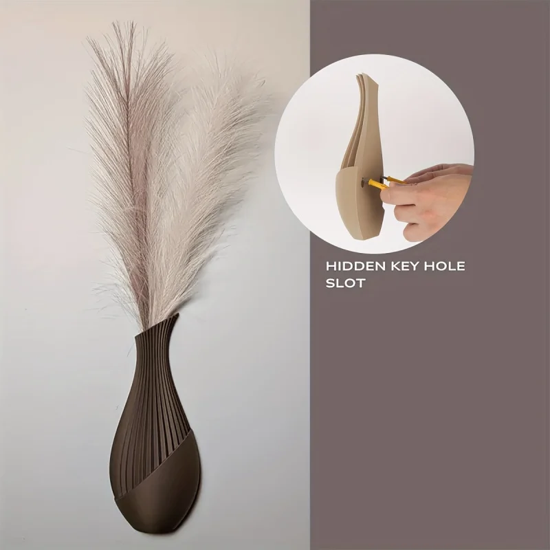 قطعة واحدة من مزهرية بوهو ستايل مع تصميم مخطط - مثالية للزهور المجففة والترتيبات الطازجة #5