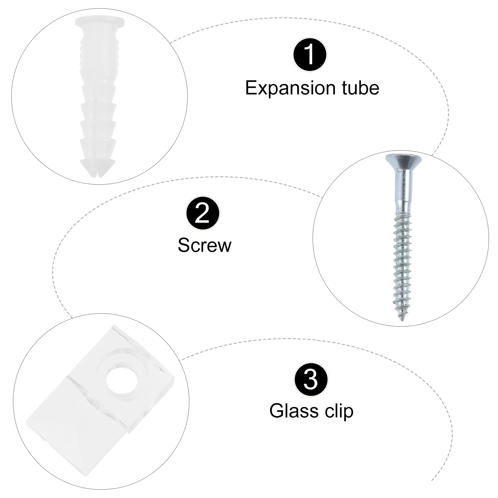 

20PCS Glass Fixing Clips Mirror Mount Hanger Lightweight Wall Cabinet Door Hardware Home Decor Accessories for Family