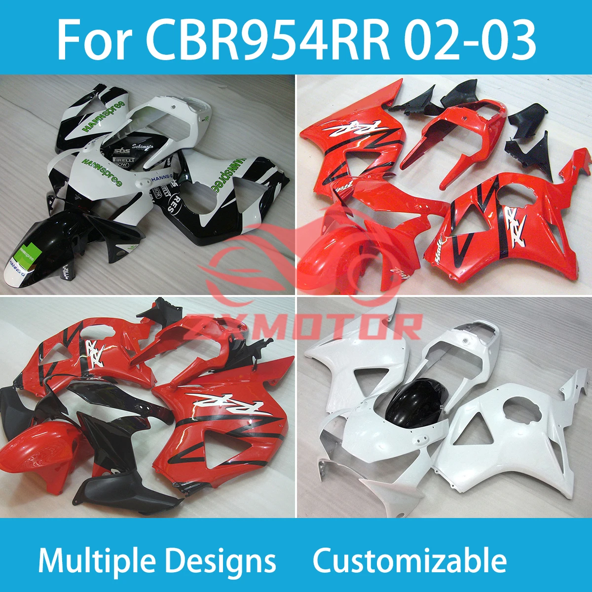 

CBR 954RR 02 03 Full Fairings for Honda CBR954RR 2002 2003 Motorcycle Fairing Set Bodywork Panel Kit Fit