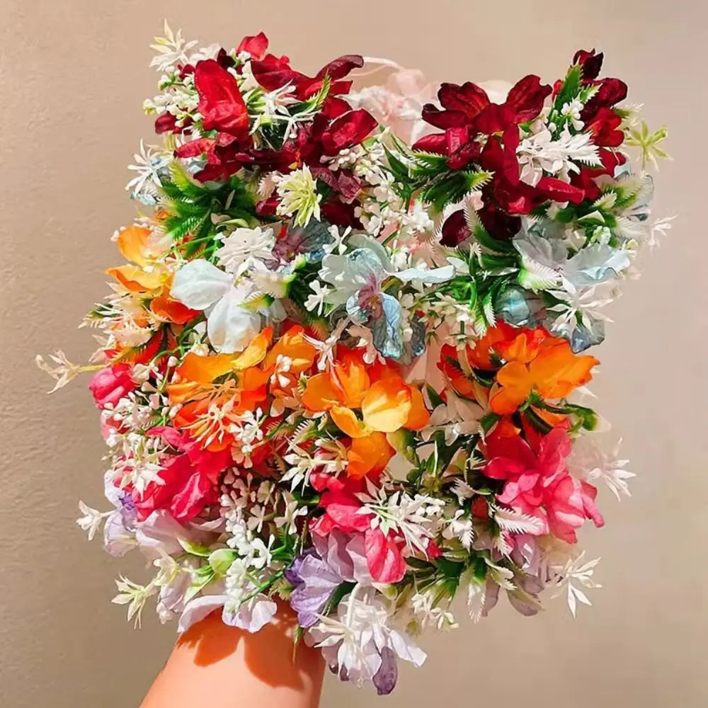 

Bohemia Style Bride Garland Simulation Flower Hair Ornaments Flower Headband Adjustable Thai Seaside Vacation Headdress