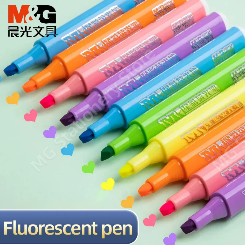 

M&G highlighter pen set pastel fluorescent markers textbook learning mark school supplies Drawing visible Ink Pen Education Toys