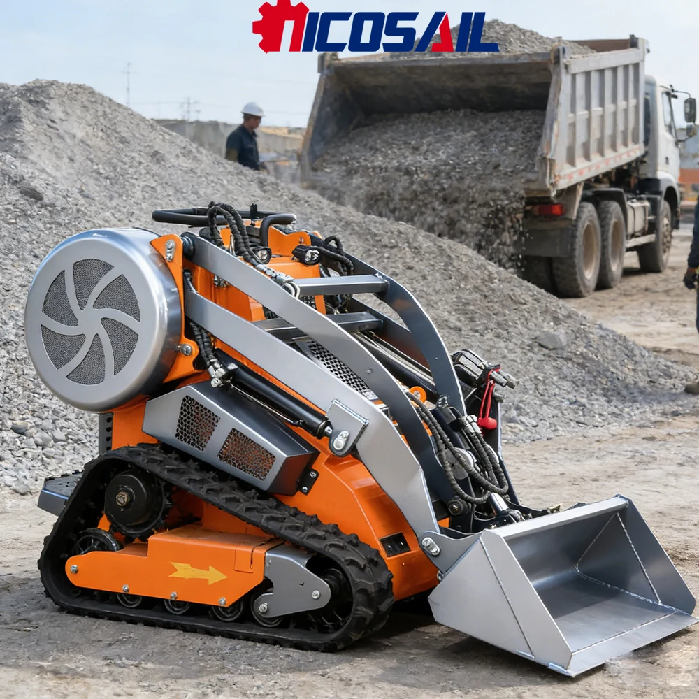 

Mini Skid Steer Loader Hydraulic for Farm Garden Landscaping Material Handling Tight Space Work