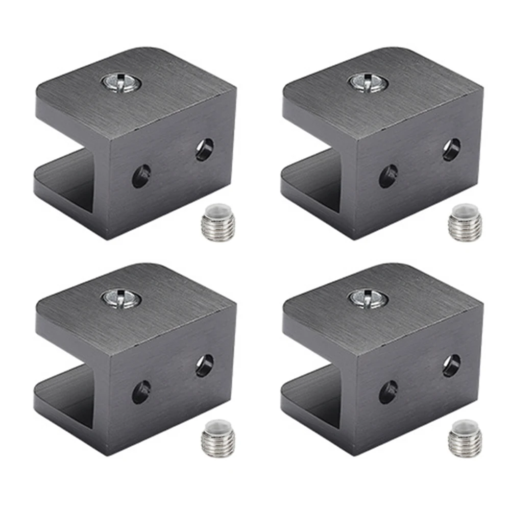Adjustable Copper Glass Shelf Clamps for 10 12mm Glass No Drilling Installation for Easy Setup in Kitchens and Bathrooms