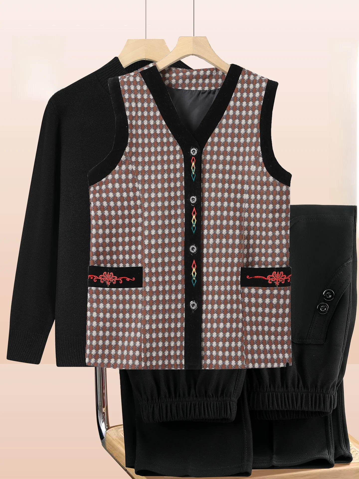 

Модный жилет-пальто для женщин и мам, осенняя одежда, свободный крой, V-образный вырез, застежка на одну пуговицу