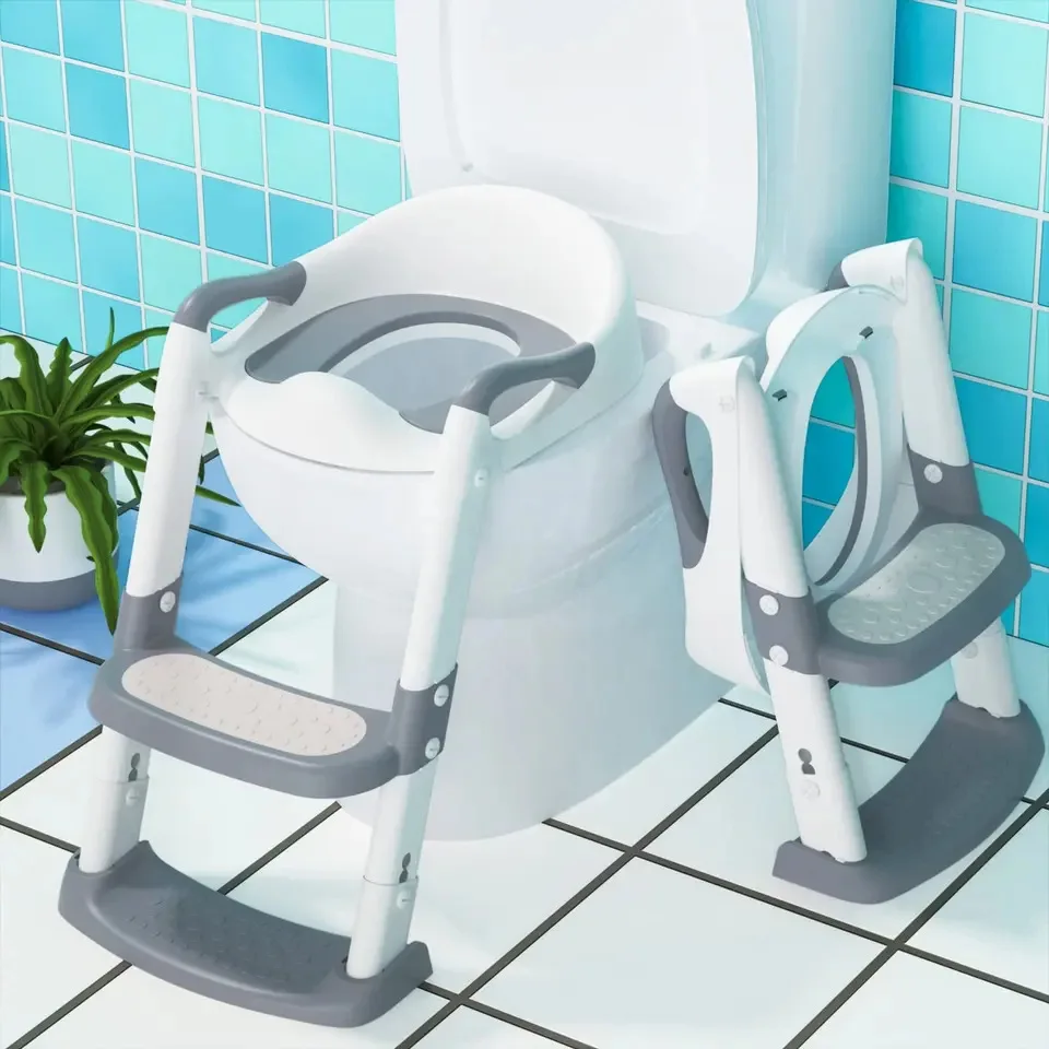 Children's Toilet Ladder Foldable Baby Toilet Assist Toilet Ladder Male and Female Baby Staircase Armrest