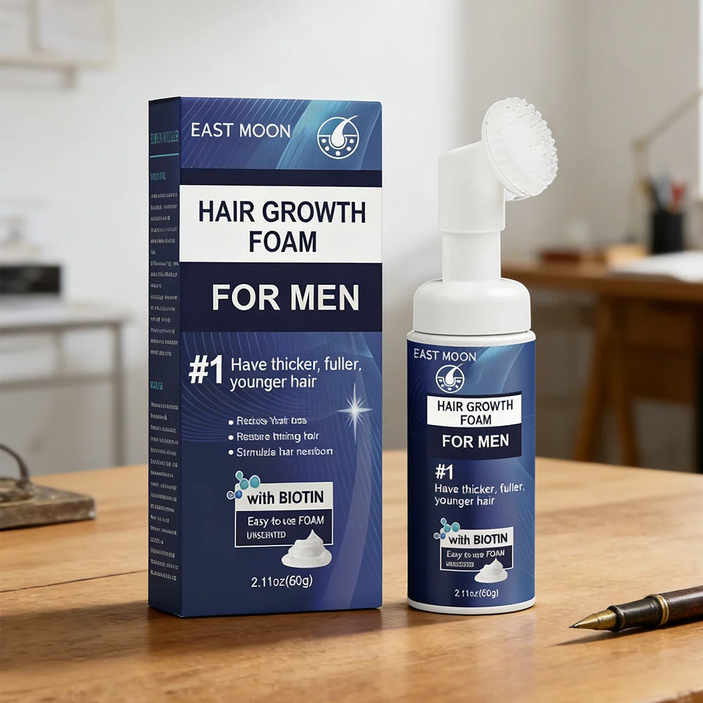 

Пенка для роста волос East Moon 60G для мужчин, стимулирующая быстрый рост волос, способствующая отшелушиванию кожи, уменьшающая выпадение волос.
