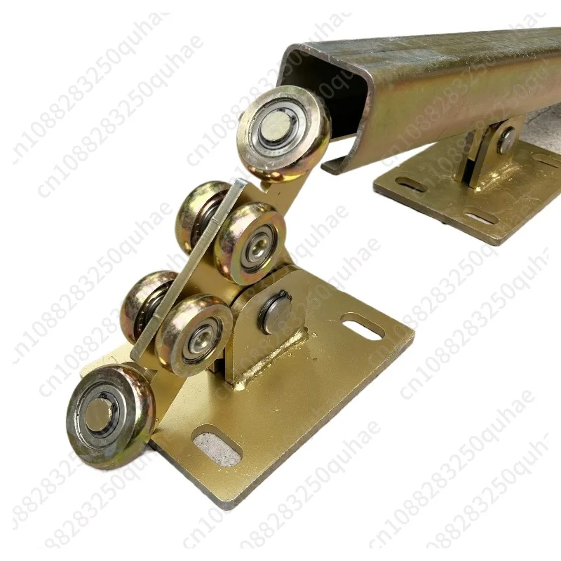 Trackless Yard Gate Rolling Accessory, High Bearing Sliding Rail & Roller for Suspended Push Pull Door