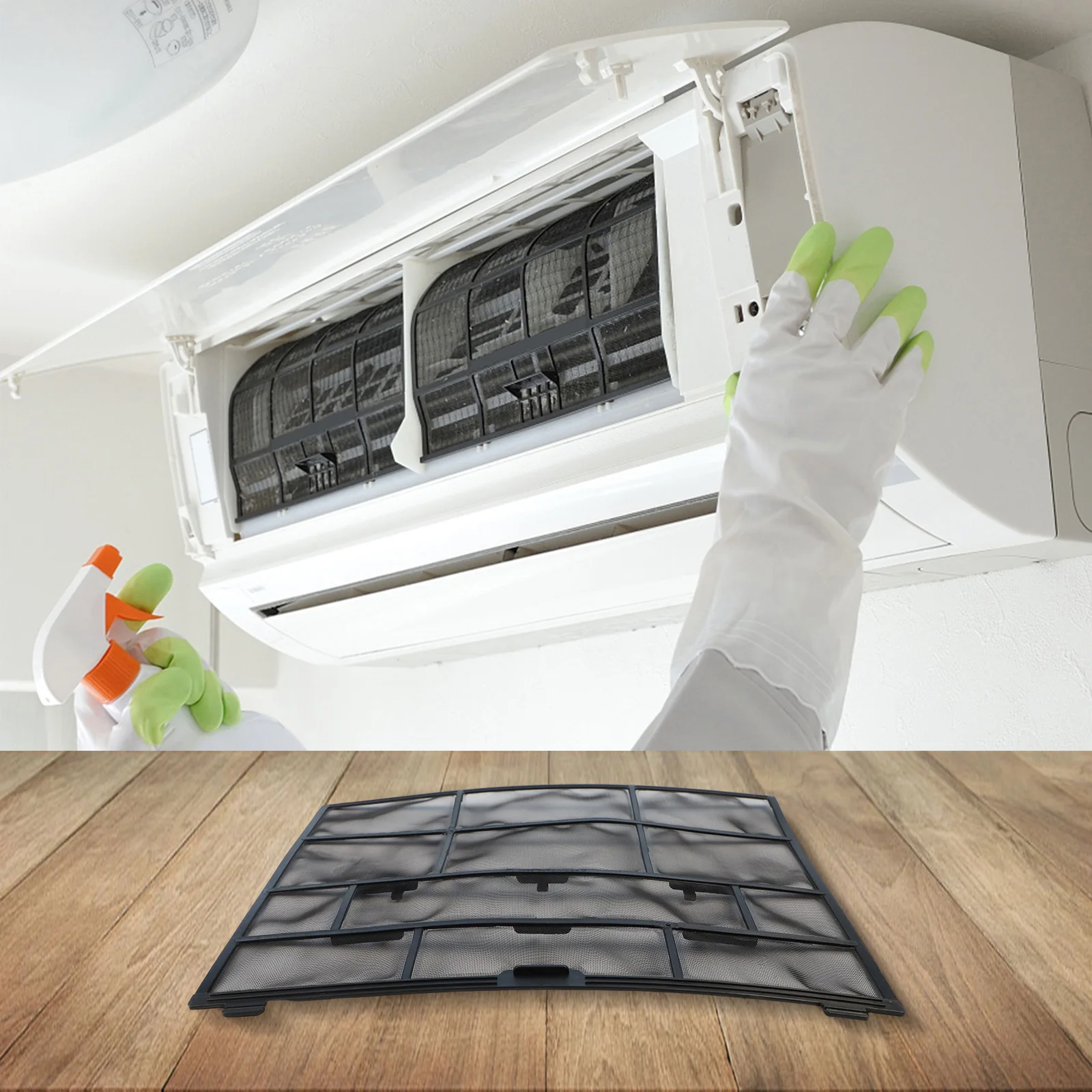 1 Pcs Dust Screen Air Conditioning Filter Accessories Indoor Unit Hanging Dust Screen 30X27.5cm Plastic Air Conditioning Filter
