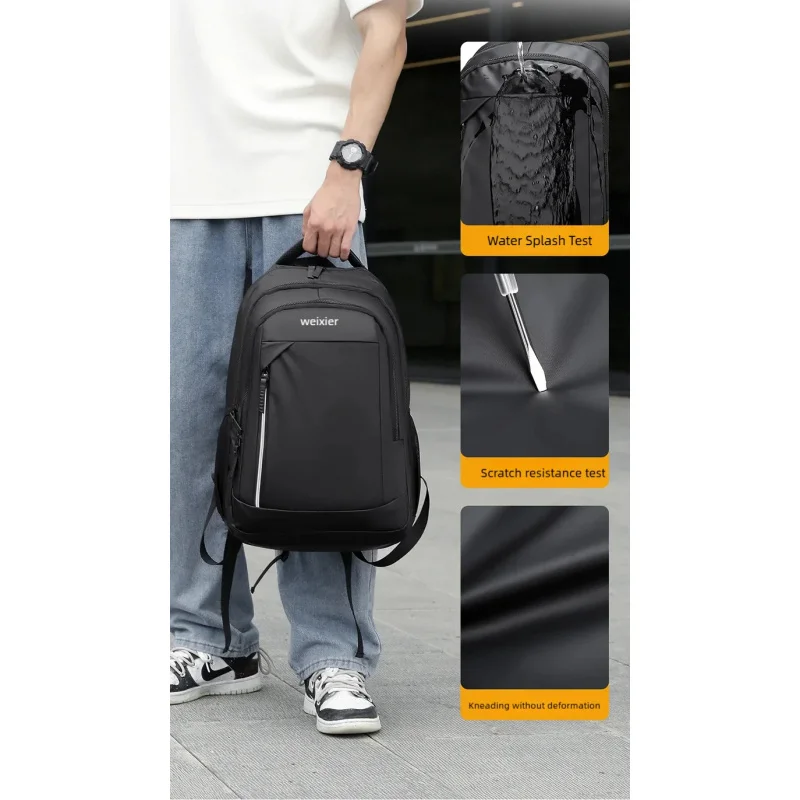 Fashion Men's Backpack Large Capacity Travel Pack High-end Business Laptop Bag Waterproof Versatile Schoolbag