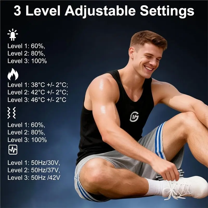 A38T-Heated Muscle Scraper Tool For Skincare& Massage Relaxation 4 Modes 3 Levels With Light-Care Function For Whole Body B