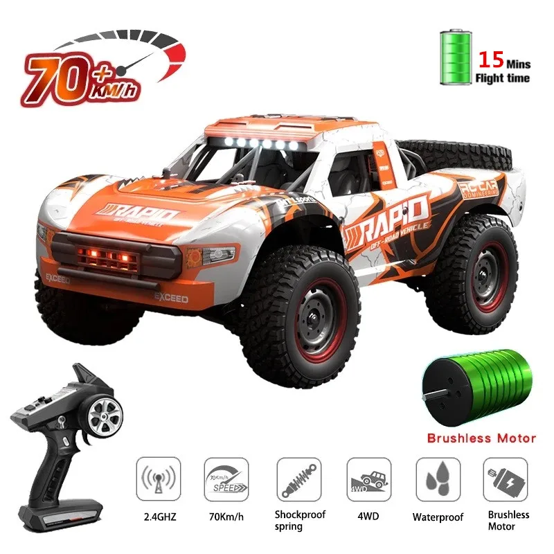 

Brushless RC Car 70KM/H 4WD Remote Control Cars 2.4GHz Off-Road Drift Car All-Terrain Vehicle Electric High Speed Drift Monster