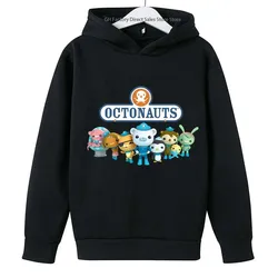 Octonauts Kids Cute Spring Autumn Long Sleeve Hooded Sweatshirts 2-13Years Boys Girls Cartoon Print Casual Outfits Children Tops