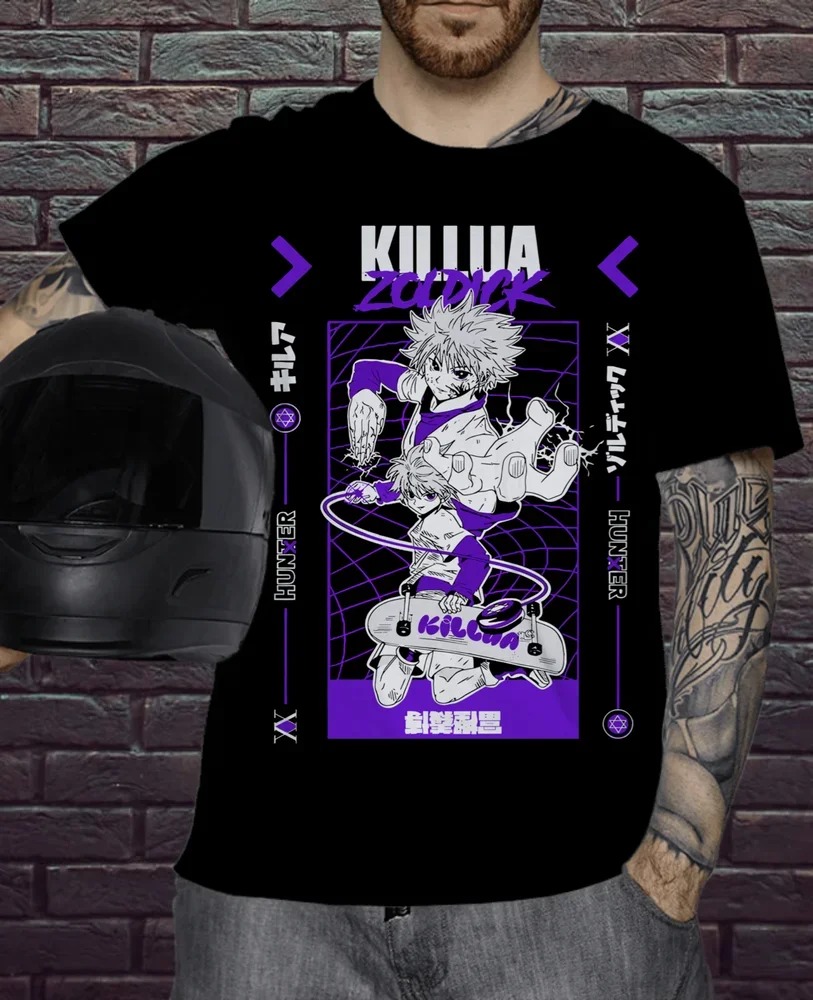 Killua Shirt Hunter X Hunter Tshirt HXH T-Shirt Gon Anime Hisoka Meruem Hisoka