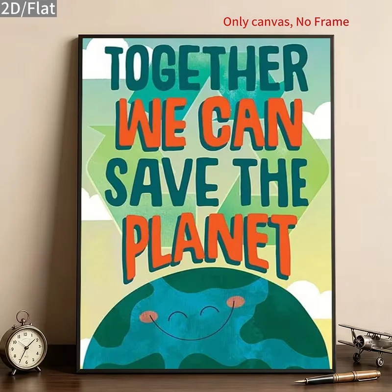 2D Flat, [2D Flat] Wall Décor - One Unframed Canvas Painting, Eureka 