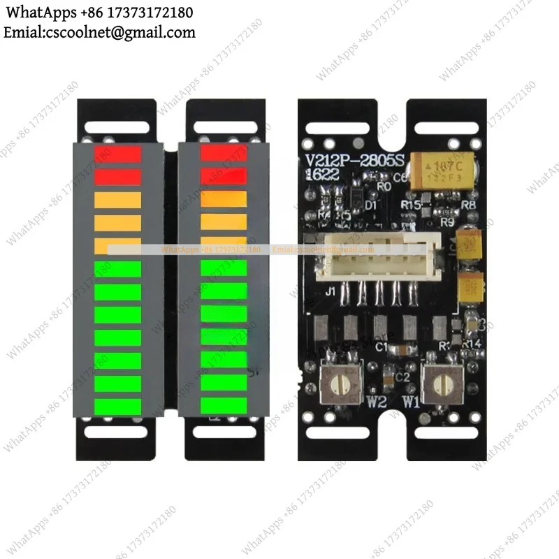 Dual Channel LED VU Meter Stereo Audio Spectrum Level Indicator DC 5V