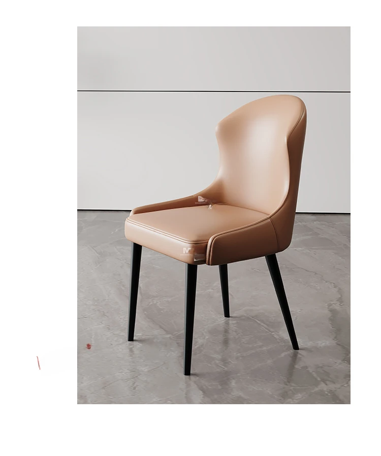 Modern minimalist dining chairs for home use, luxurious and luxurious, with a luxurious backrest chair. Italian minimalist leisu