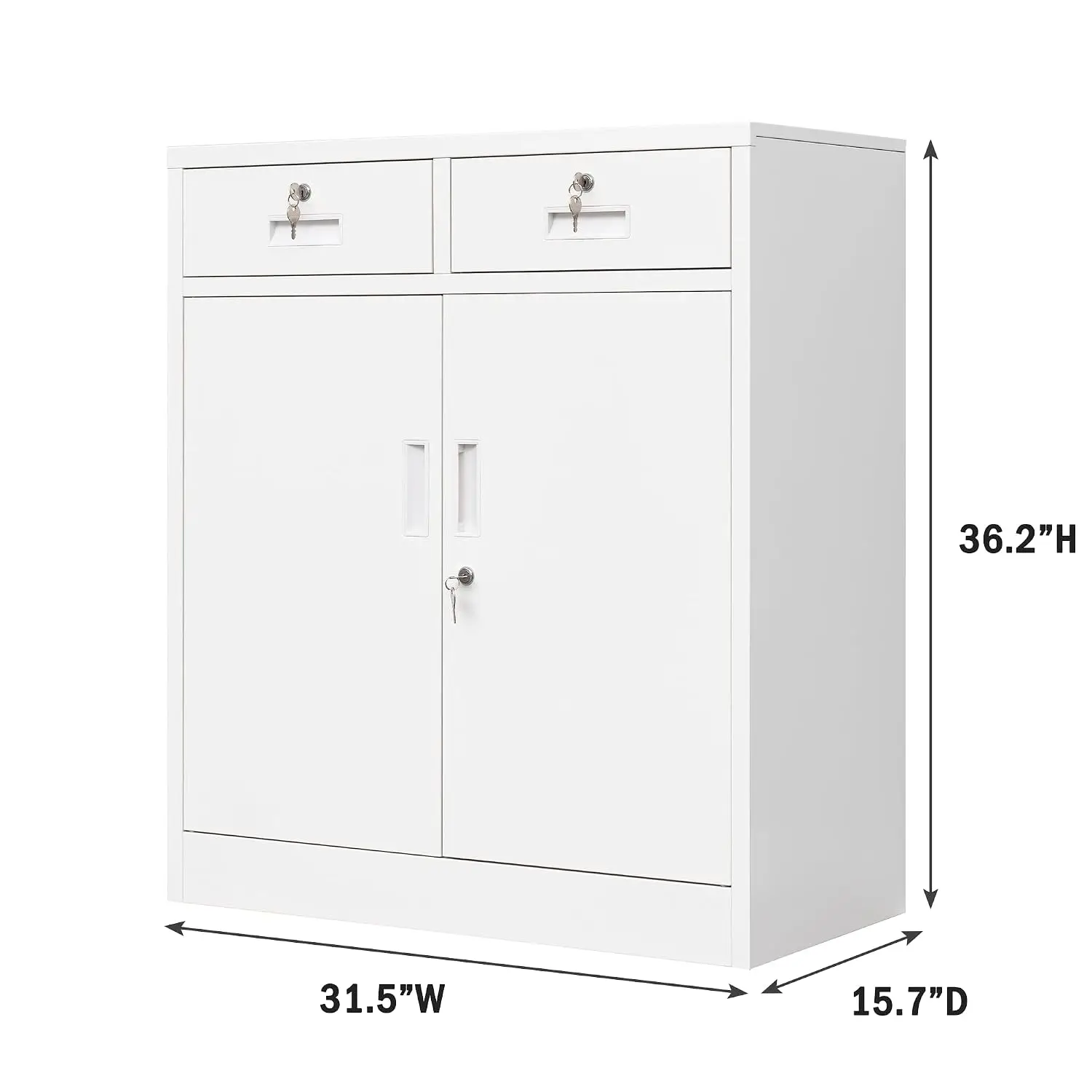 Metal Storage Cabinet Locking Adjustable Shelf 36