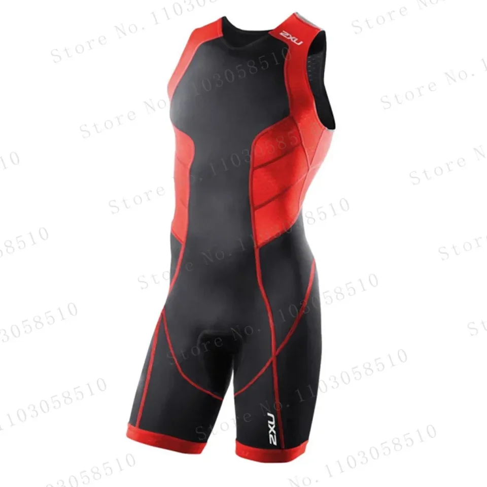 Zxu トライスーツトライアスロン男性トライアスロン服ノースリーブ
