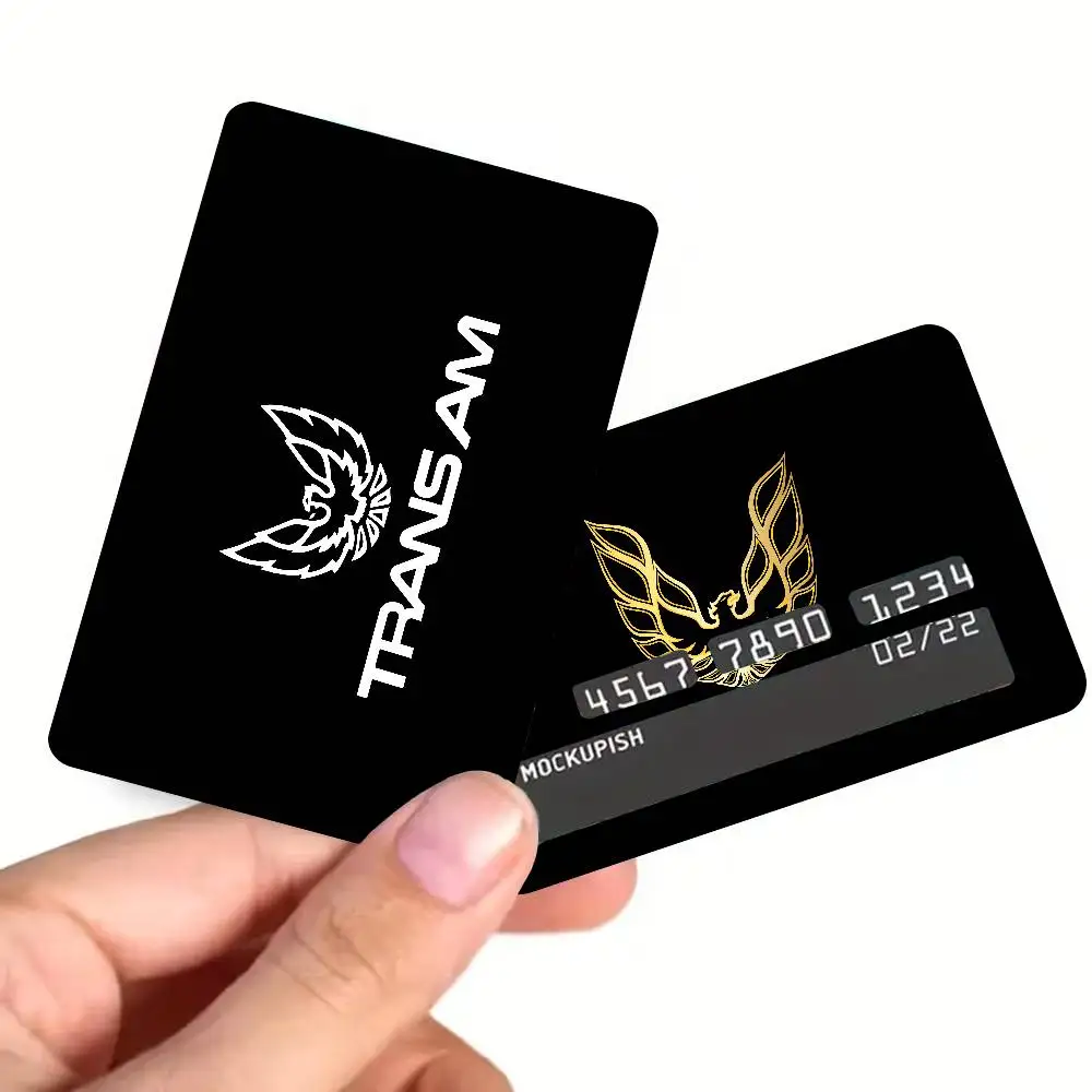 P-Pontiac F-Firebird logo Trans-Am Anime Young Creidt Card Debit Card Sticker Film Case Front Tape for Small Big Chip No Chip