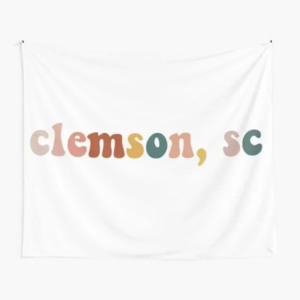 Clemson Sc  Tapestry Wall Art Towel Home Travel Colored Living Decoration Decor Blanket Bedspread Beautiful Yoga Hanging Printed